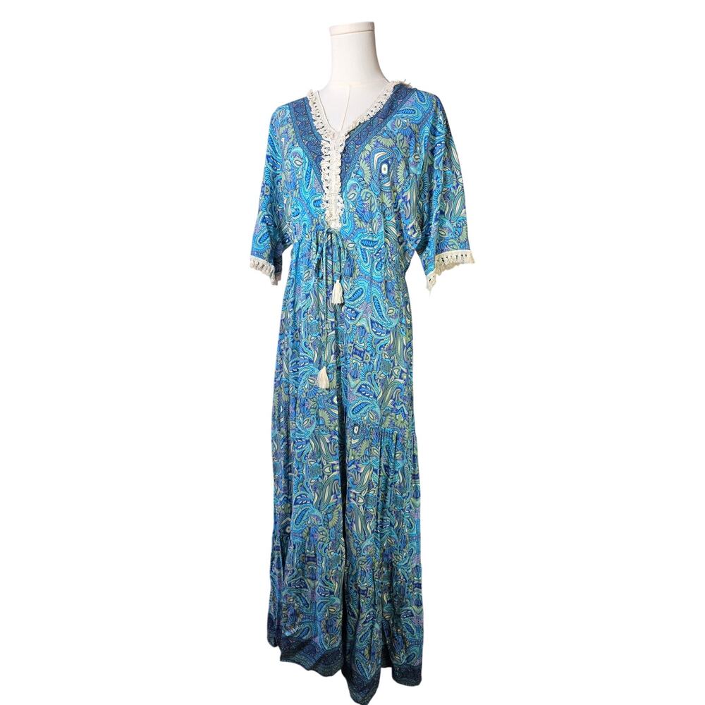 SWEET & GIRL Multi-Colored Paisley Print Maxi Dress